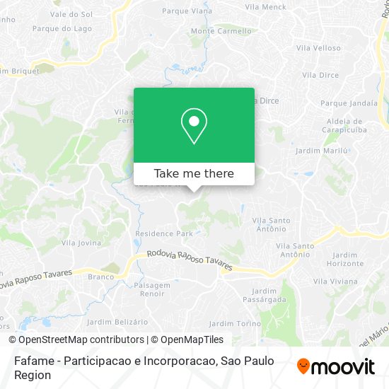 Fafame - Participacao e Incorporacao map