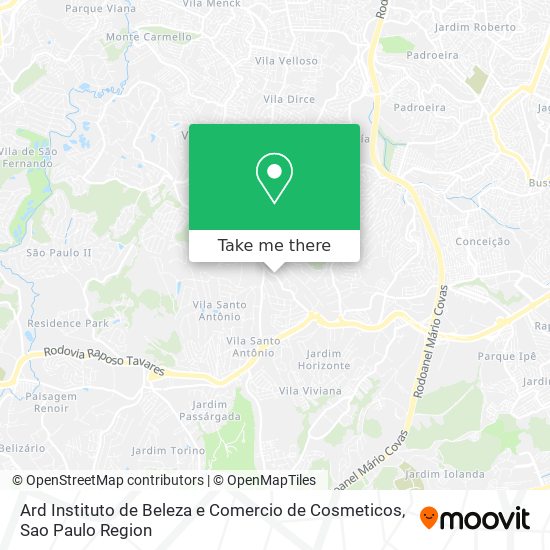 Ard Instituto de Beleza e Comercio de Cosmeticos map