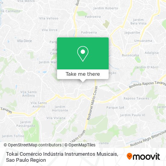 Tokai Comércio Indústria Instrumentos Musicais map