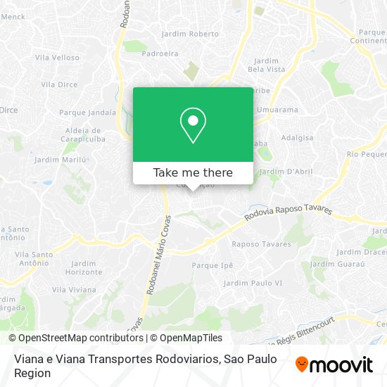 Viana e Viana Transportes Rodoviarios map