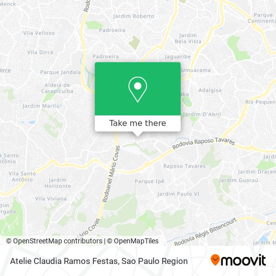 Mapa Atelie Claudia Ramos Festas