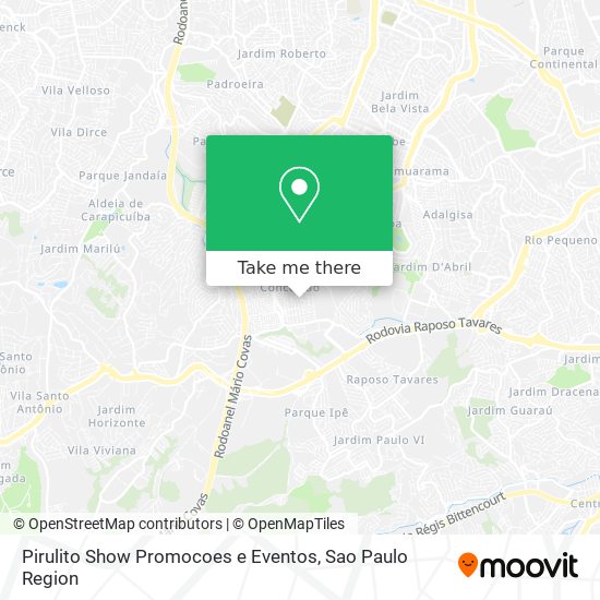 Mapa Pirulito Show Promocoes e Eventos