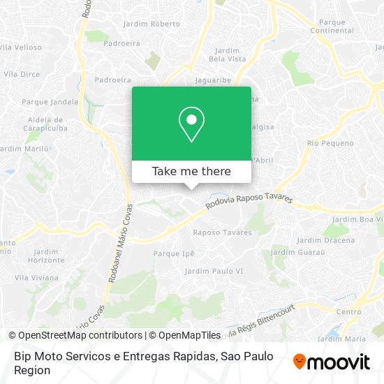 Bip Moto Servicos e Entregas Rapidas map