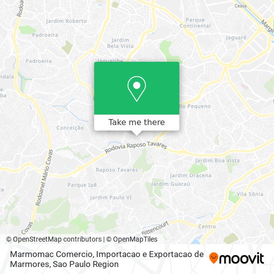 Mapa Marmomac Comercio, Importacao e Exportacao de Marmores