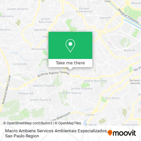 Mapa Macro Ambiens Servicos Ambientais Especializados