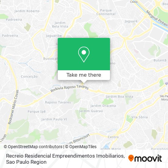 Mapa Recreio Residencial Empreendimentos Imobiliarios