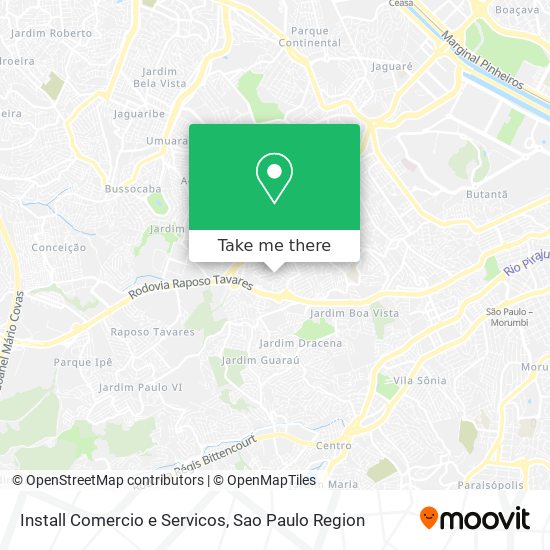 Mapa Install Comercio e Servicos