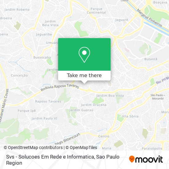 Mapa Svs - Solucoes Em Rede e Informatica