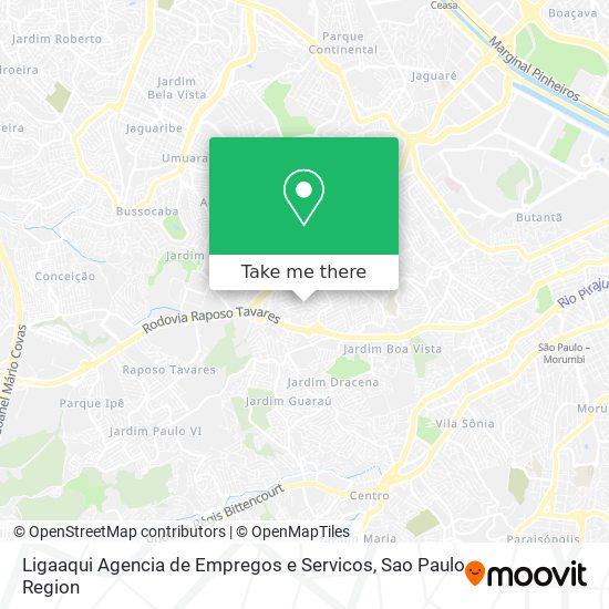 Mapa Ligaaqui Agencia de Empregos e Servicos