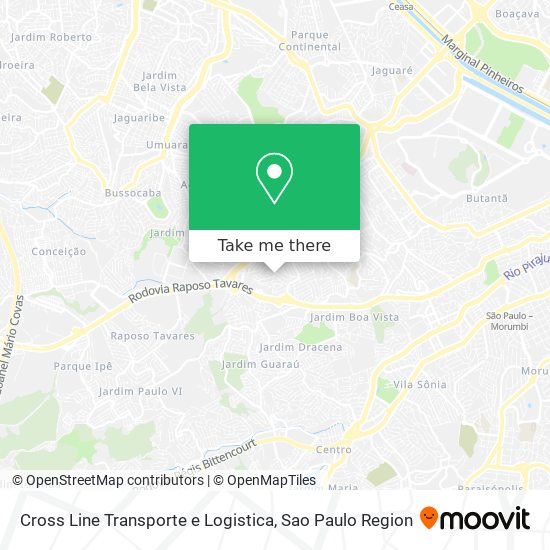 Cross Line Transporte e Logistica map