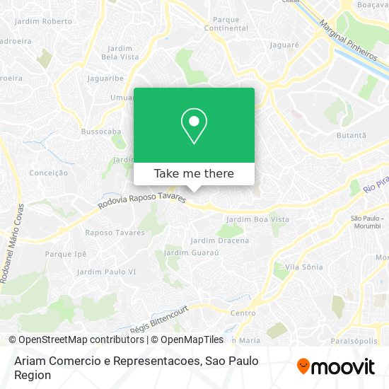 Ariam Comercio e Representacoes map