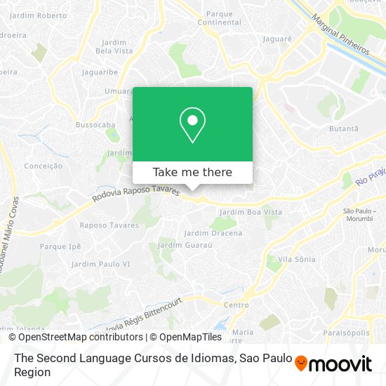 Mapa The Second Language Cursos de Idiomas