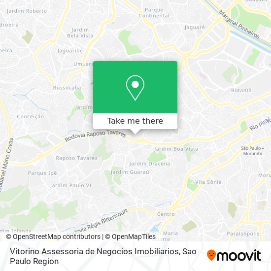 Mapa Vitorino Assessoria de Negocios Imobiliarios