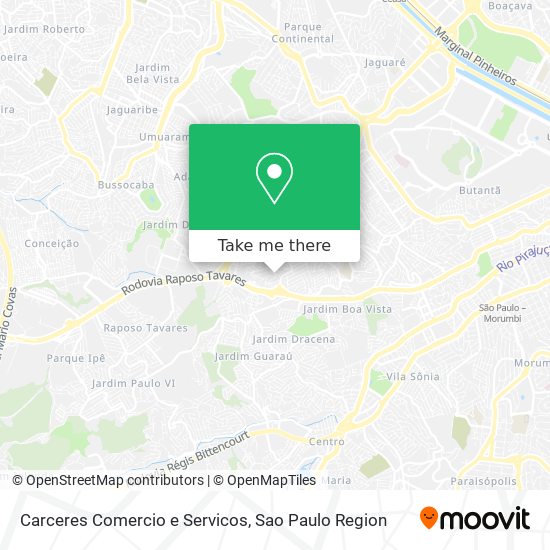 Carceres Comercio e Servicos map