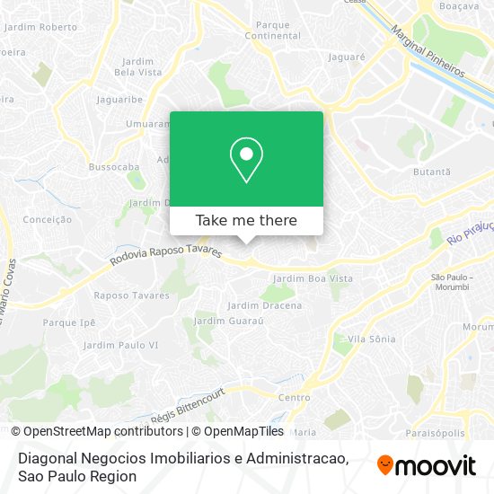 Mapa Diagonal Negocios Imobiliarios e Administracao