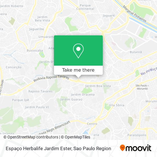 Mapa Espaço Herbalife Jardim Ester