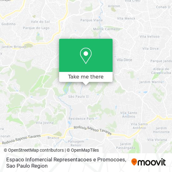 Espaco Infomercial Representacoes e Promocoes map