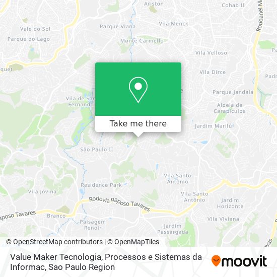 Value Maker Tecnologia, Processos e Sistemas da Informac map