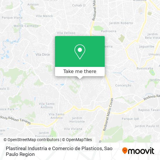 Mapa Plastireal Industria e Comercio de Plasticos