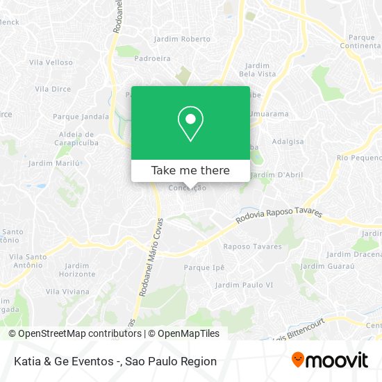 Mapa Katia & Ge Eventos -