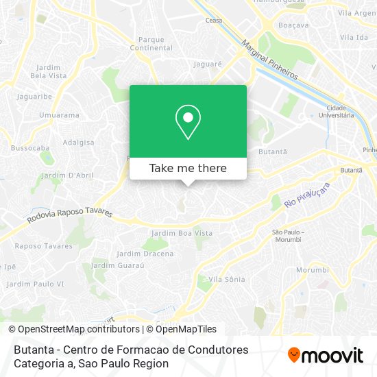 Butanta - Centro de Formacao de Condutores Categoria a map