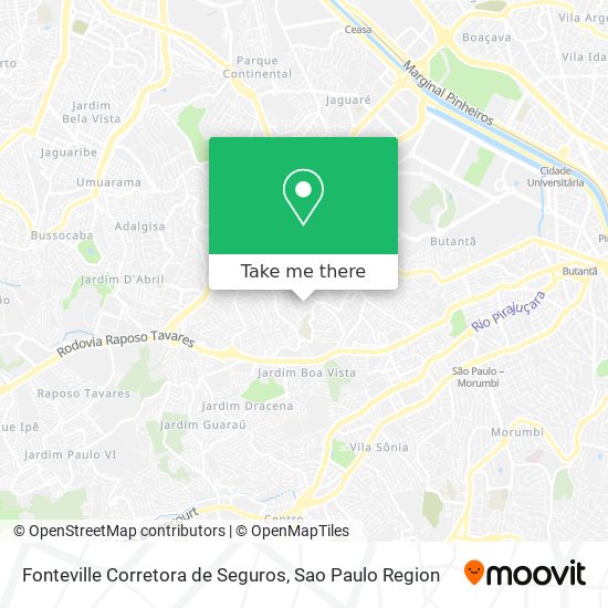 Mapa Fonteville Corretora de Seguros