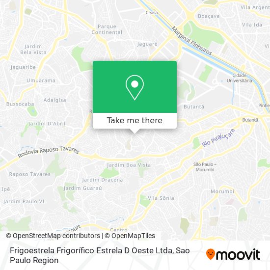 Mapa Frigoestrela Frigorífico Estrela D Oeste Ltda