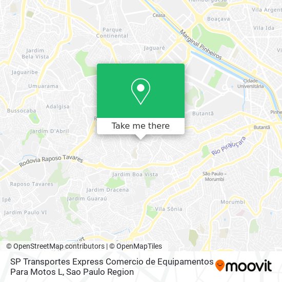 SP Transportes Express Comercio de Equipamentos Para Motos L map