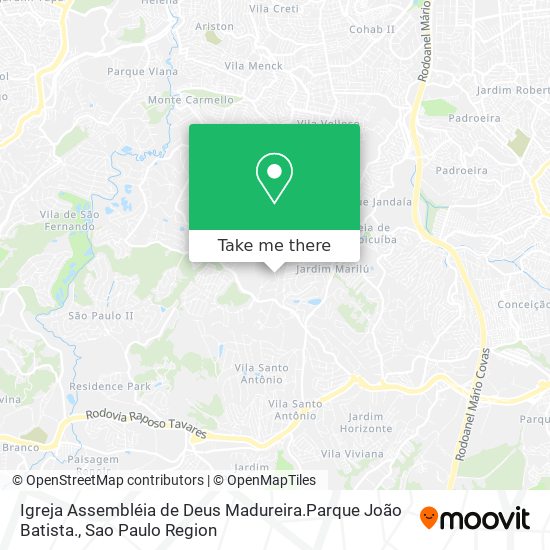 Igreja Assembléia de Deus Madureira.Parque João Batista. map