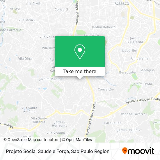 Projeto Social Saúde e Força map