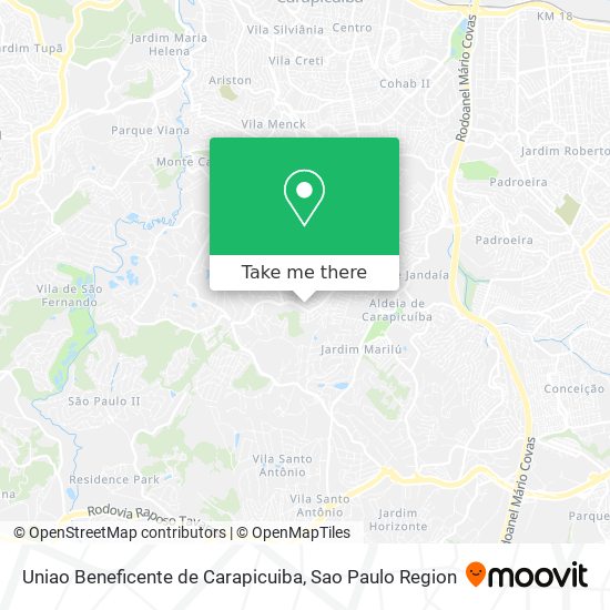 Uniao Beneficente de Carapicuiba map