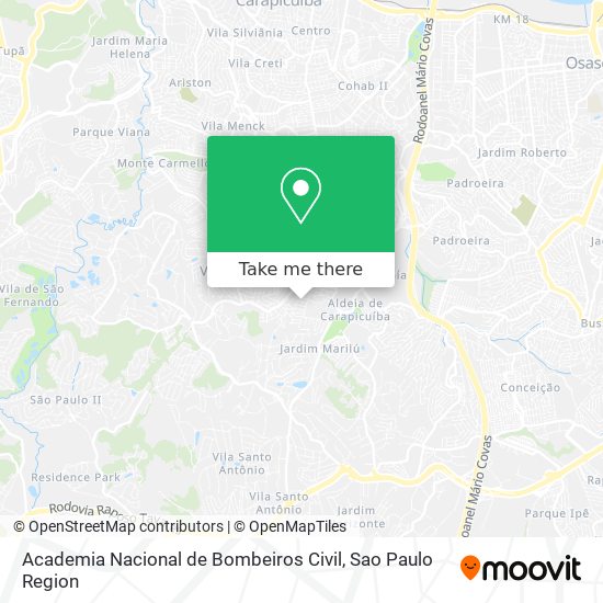 Academia Nacional de Bombeiros Civil map