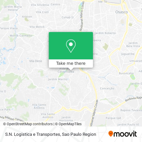 S.N. Logistica e Transportes map
