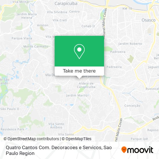 Quatro Cantos Com. Decoracoes e Servicos map