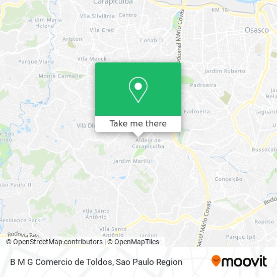 B M G Comercio de Toldos map