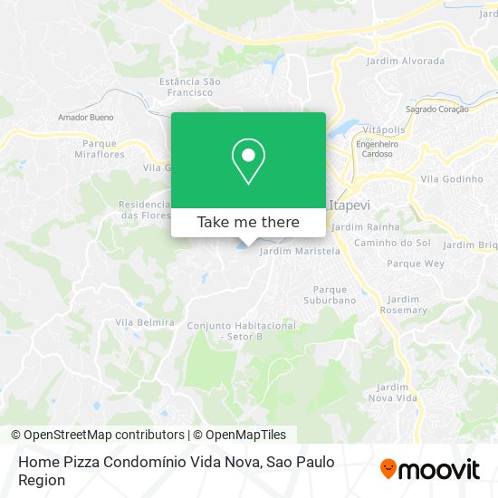 Mapa Home Pizza Condomínio Vida Nova