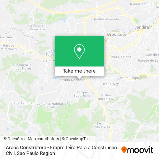 Arcos Construtora - Empreiteira Para a Construcao Civil map