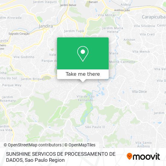 Mapa SUNSHINE SERVICOS DE PROCESSAMENTO DE DADOS