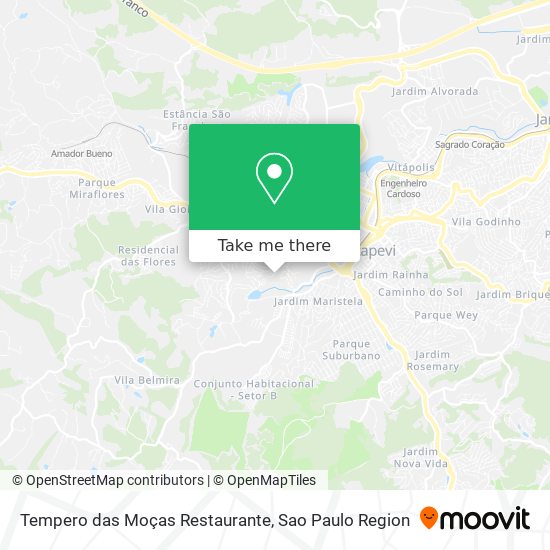 Mapa Tempero das Moças Restaurante