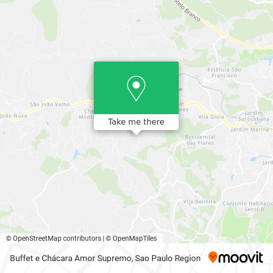 Buffet e Chácara Amor Supremo map