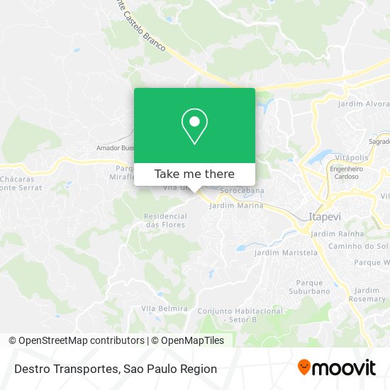 Destro Transportes map