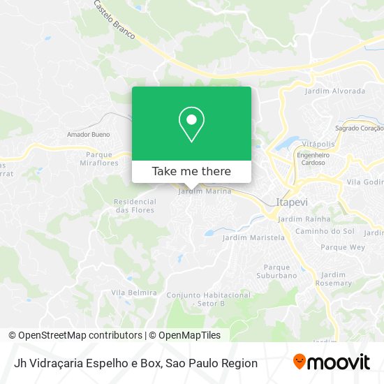 Jh Vidraçaria Espelho e Box map
