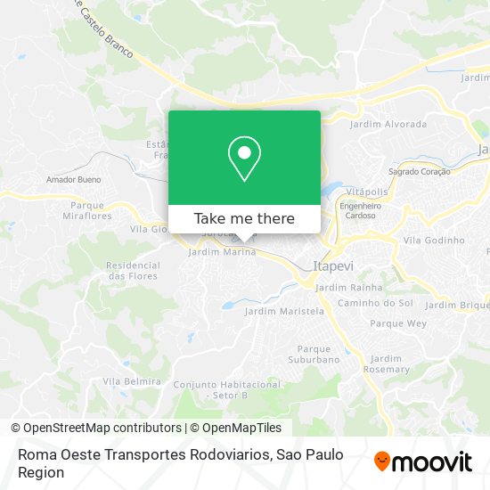 Mapa Roma Oeste Transportes Rodoviarios