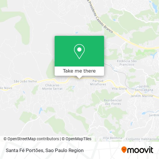 Santa Fé Portões map