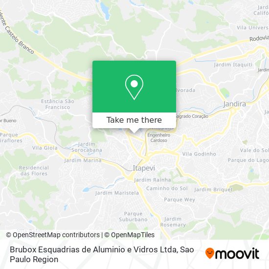 Brubox Esquadrias de Aluminio e Vidros Ltda map