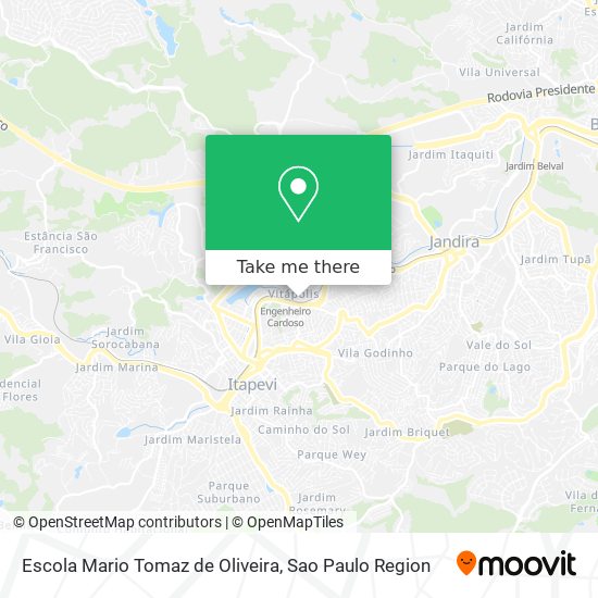 Mapa Escola Mario Tomaz de Oliveira
