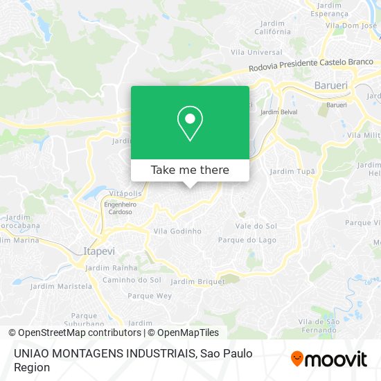 UNIAO MONTAGENS INDUSTRIAIS map