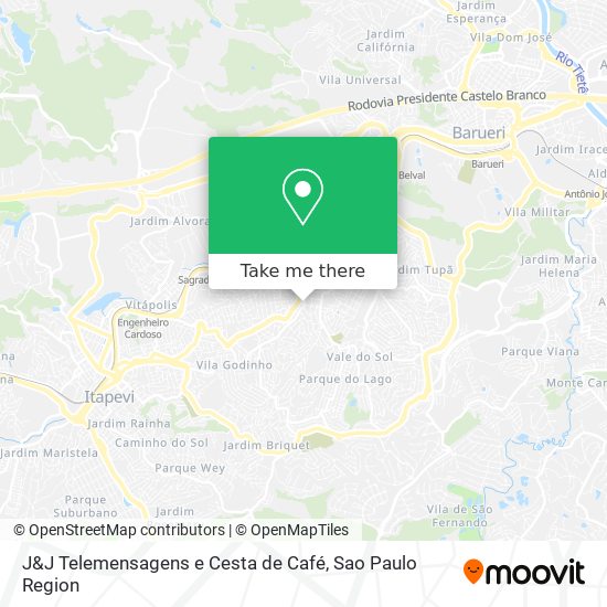J&J Telemensagens e Cesta de Café map