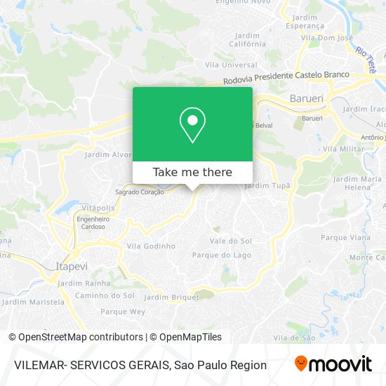 Mapa VILEMAR- SERVICOS GERAIS