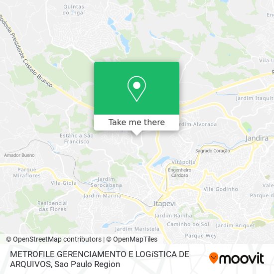 METROFILE GERENCIAMENTO E LOGíSTICA DE ARQUIVOS map